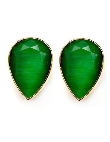 PENDIENTES VERDES PEQUEÑOS CON PIEDRAS VISTOSAS PARA MUJER