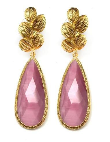 PENDIENTES ROSAS CON LOS QUE PODRA LUCIR SU VESTIDO DE FIESTA