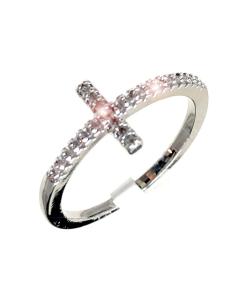 ANILLOS PLATEADOS DE MUJER DE BISUTERIA CON CRUZ