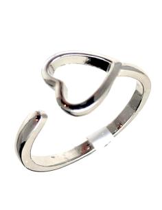 ANILLOS PLATEADOS DE MUJER CON CORAZONES DE BISUTERIA FINA