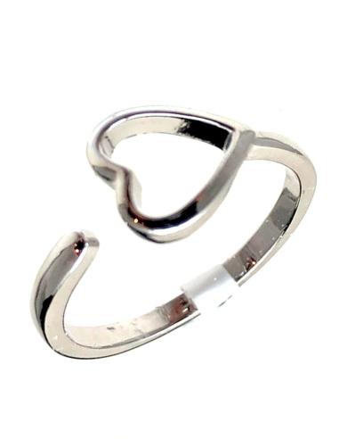 ANILLOS PLATEADOS DE MUJER CON CORAZONES DE BISUTERIA FINA