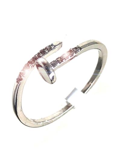 ANILLOS PLATEADOS PARA MUJER DE BISUTERIA FINA CON CLAVO