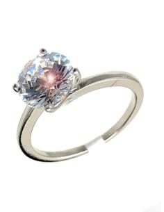 ANILLOS PLATEADOS PARA MUJER DE SOLITARIOS EN BISUTERIA FINA