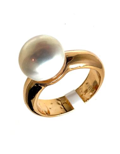 ANILLOS PARA MUJER CON PERLAS DE BISUTERIA DORADA