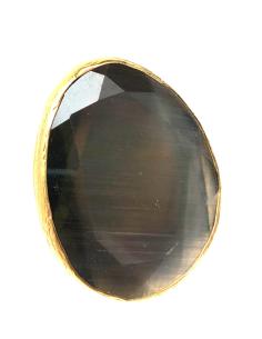 ANILLOS GRANDES GRISES CON BAÑO DE ORO TENEMOS LAS MEJORES CALIDADES