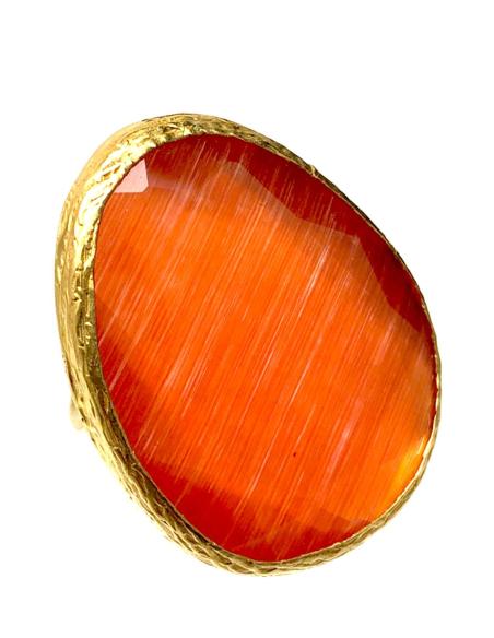 VISTOSOS ANILLOS GRANDES NARANJAS MODELO AJUSTABLE A SU DEDO