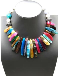 COLLARES MUJER DE PIEDRAS SEMIPRECIOSAS Y CUENTAS DE PLATA BEREBER