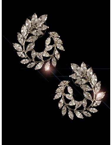 PENDIENTES DE NOVIAS PEQUEÑOS DISEÑO CLASICO GRIEGO