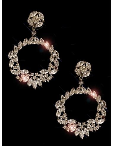 PENDIENTES DE NOVIAS CON CIRCONITAS PARA QUE ESTES PRECIOSA
