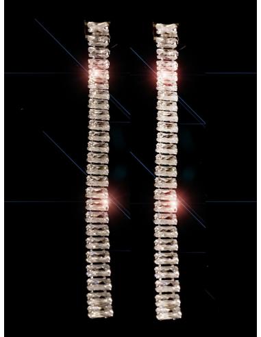 PENDIENTES LARGOS DE FIESTA BRILLO EXTRA PARA LOOK SOFISTICADO