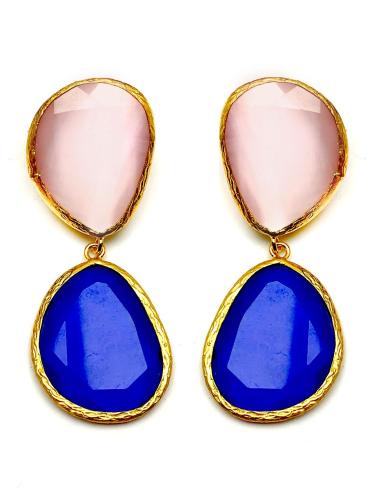 PENDIENTES DE PIEDRAS NATURALES EN BICOLOR ELIGE LOS TUYOS