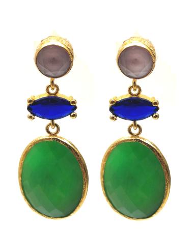 PENDIENTES VERDES DE MUJER PARA BODAS DISEÑOS EXCLUSIVOS