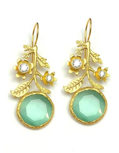 PENDIENTES LARGOS CON PIEDRAS Y DETALLES DE LUZ CON CIRCONITAS