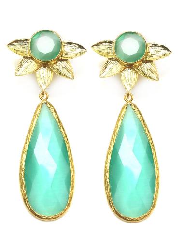 PENDIENTES VERDE AGUA CON LOS QUE ESTAR PERFECTA EN BODAS