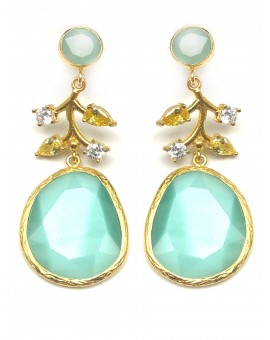 PENDIENTES LARGOS VERDE AGUA CON LOS QUE ESTARAS ESPECTACULAR