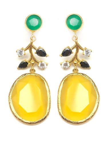 PENDIENTES LARGOS AMARILLOS PARA QUE ESTES ESPECTACULAR