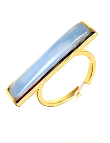 ANILLOS DE MUJER CHAPADO EN ORO CON MADREPERLA
