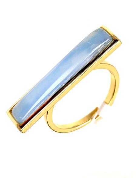ANILLOS DE MUJER CHAPADO EN ORO CON MADREPERLA