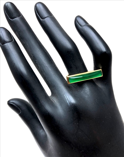 ANILLOS DE MUJER VERDES CHAPADOS EN...