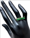 ANILLOS DE MUJER VERDES CHAPADOS EN ORO Y POMELATO