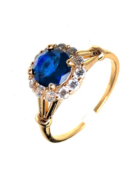 ANILLOS DE MUJER DE BISUTERIA FINA AZUL ZAFIRO PARA INVITADAS