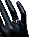 ANILLOS DE MUJER DE BISUTERIA FINA AZUL ZAFIRO PARA INVITADAS