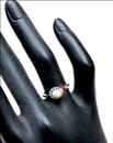 ANILLOS Y SORTIJAS CON PERLAS DE MUJER EN BISUTERIA PLATEADA