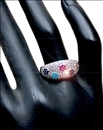 ANILLOS ORIGINALES PLATEADOS DE FIESTA CON PEDRERIA