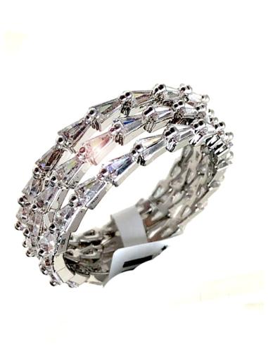 ANILLOS PLATEADOS DE BISUTERIA FINA CON TALLAS DE CRISTAL