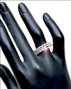 ANILLOS PLATEADOS DE BISUTERIA FINA CON TALLAS DE CRISTAL