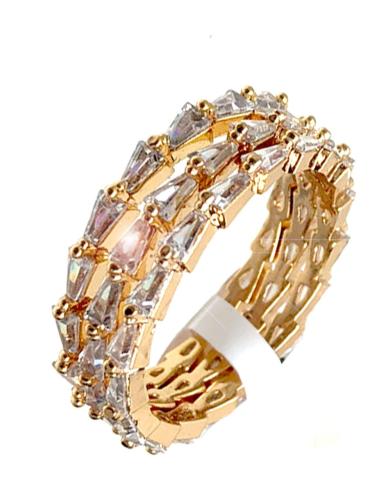 ANILLOS DORADOS DE BISUTERIA FINA CON TALLAS DE CRISTAL