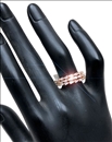 ANILLOS DORADOS DE BISUTERIA FINA CON TALLAS DE CRISTAL