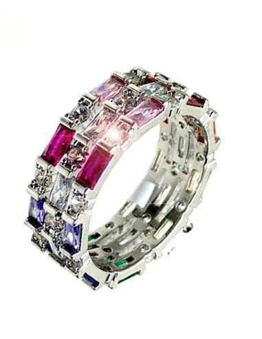 ANILLOS ORIGINALES DE MUJER DISEÑO TRIPLE EN MULTICOLOR