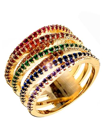 ANILLOS GRANDES DE PEDRERIA ELEGANTES PARA INVITADAS DE BODAS