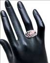 ANILLOS DE HOJAS PLATEADAS DE BISUTERIA FINA PARA MUJER