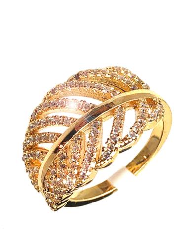 ANILLOS DE HOJAS DORADAS DE BISUTERIA FINA PARA MUJER
