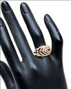 ANILLOS DE HOJAS DORADAS DE BISUTERIA FINA PARA MUJER