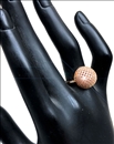 ANILLOS ELEGANTES DE BISUTERIA DORADA CON FINO PAVES
