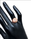 ANILLOS ELEGANTES DE BISUTERIA DORADA CON FINO PAVES
