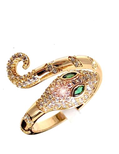 ANILLOS DE BISUTERIA FINA CON SERPIENTES EN DORADO
