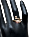 ANILLOS DE BISUTERIA FINA CON SERPIENTES EN DORADO