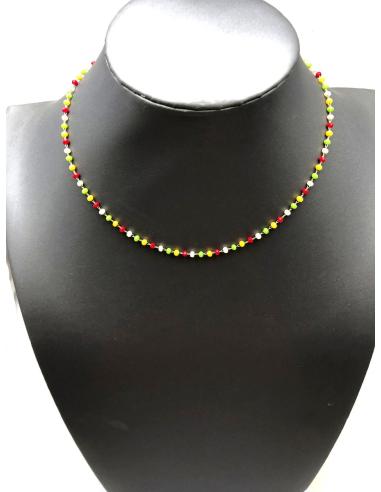 CADENAS DE BISUTERIA FINA CON PIEDRECITAS DE COLORES