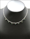 COLLARES CORTOS DE MUJER BLANCOS CON CHARMS TURQUESAS