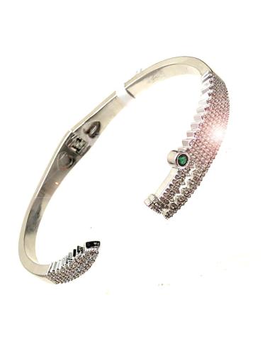 PULSERAS PLATEADAS PARA MUJER DE BISUTERIA FINA CON COCODRILO