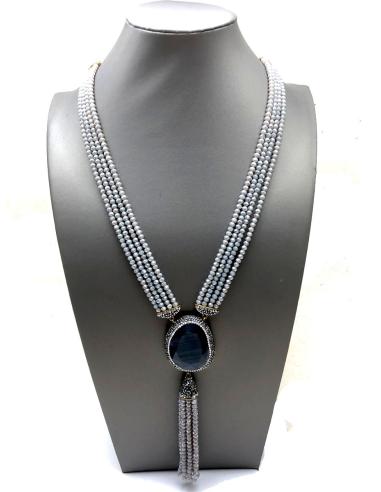 BONITOS COLLARES LARGOS CON COLGANTE DE PIEDRA Y CASCADA