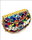 BOLSOS DE FIESTA DE MODA TIPO COFRE EN MULTICOLOR CON CONCHAS