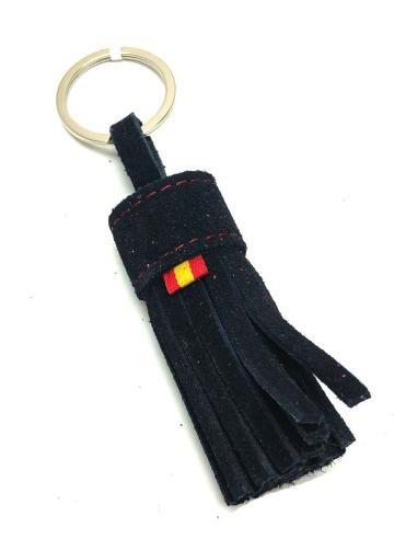 LLAVEROS CON LA BANDERA DE ESPAÑA Y BORLA EN MARINO