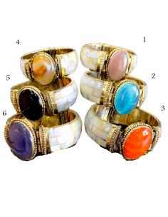 BRAZALETES MUJER DE HUESO Y PIEDRAS NATURALES, COMPLEMENTOS ORIGINALES