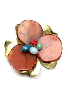 BROCHES DE BISUTERIA PARA MUJER CON VISTOSAS FLORES