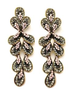 PENDIENTES ROSAS DE MUJER LARGOS QUE QUEDAN ESPECTACULARES